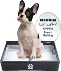 Meexpaws medium foldable dog pee pad holder tray, 23 x 23 inches