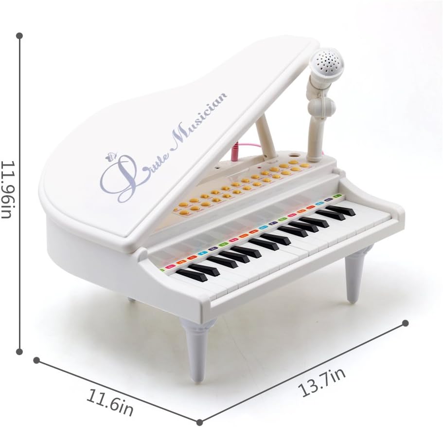 Amy&Benton pink 37-key kids piano keyboard with stand, microphone and stool - view 7