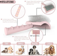 Super Dense Soft Slicker Brush for Thick and Long Fur Dogs - Grooming Brush for Fluff, Shedding, Tangles on Goldendoodles - 25mm (1")