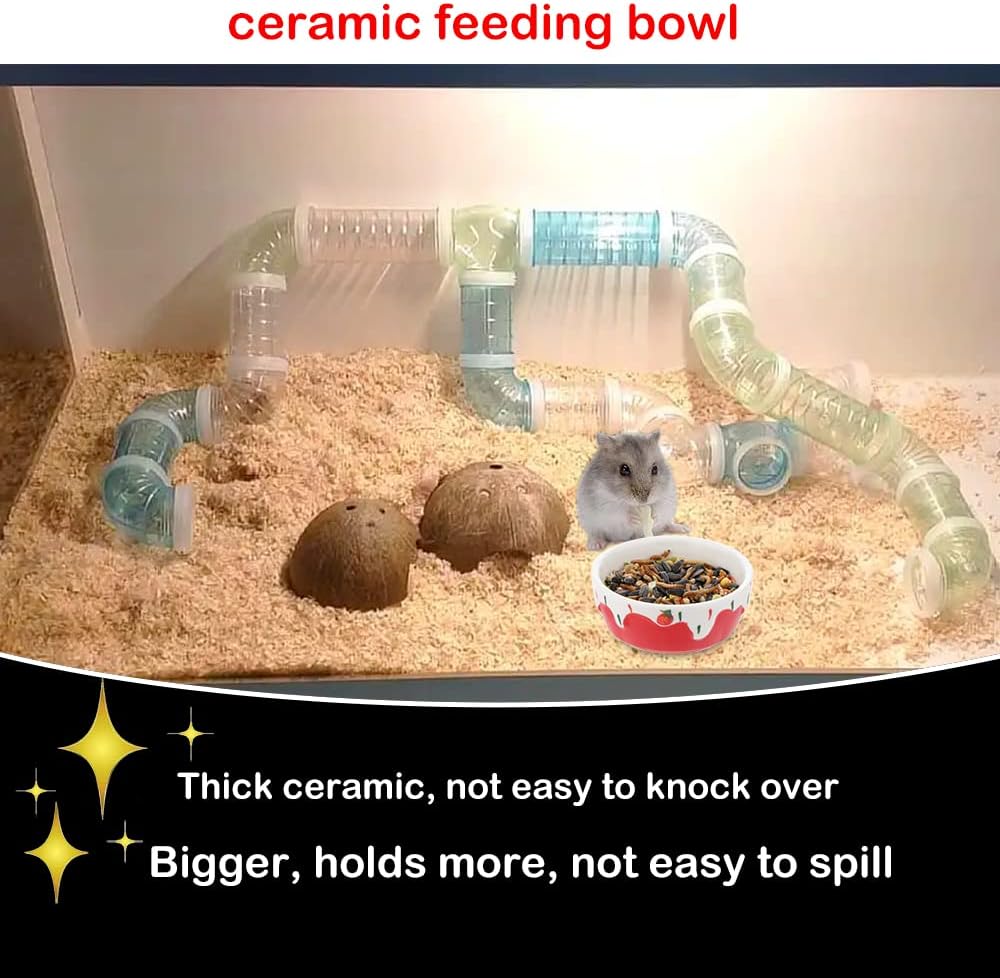 2 Pcs Hamster Ceramic Bowl - image 3