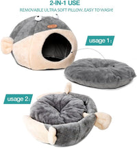 Cat Beds for Indoor Cats-Cat Bed Cave - L / Grey - image 4