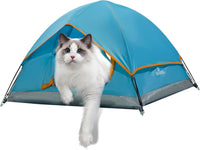 ASFANES Foldable Pet Tent for Medium Dogs & Cats - Blue / M