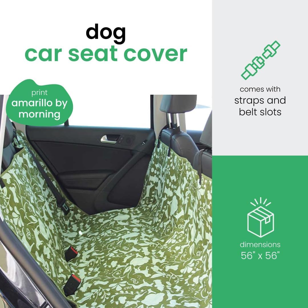 Molly Mutt Deep Blue Dog Car Seat Cover, GOTS-Certified Cotton - Amarillo by Morning - image 3