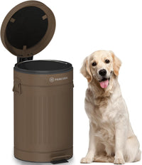 Dog Poop Trash Can Outside Odor Control, Waterproof - Espresso-Walnut Brown 1-Pack