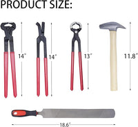 1112 Temp 11pcs Farrier Tools Farrier kit Horse shoeing Tools Farrier Supplies Farrier Tools for Horses Cattle Sheep and Donkeys