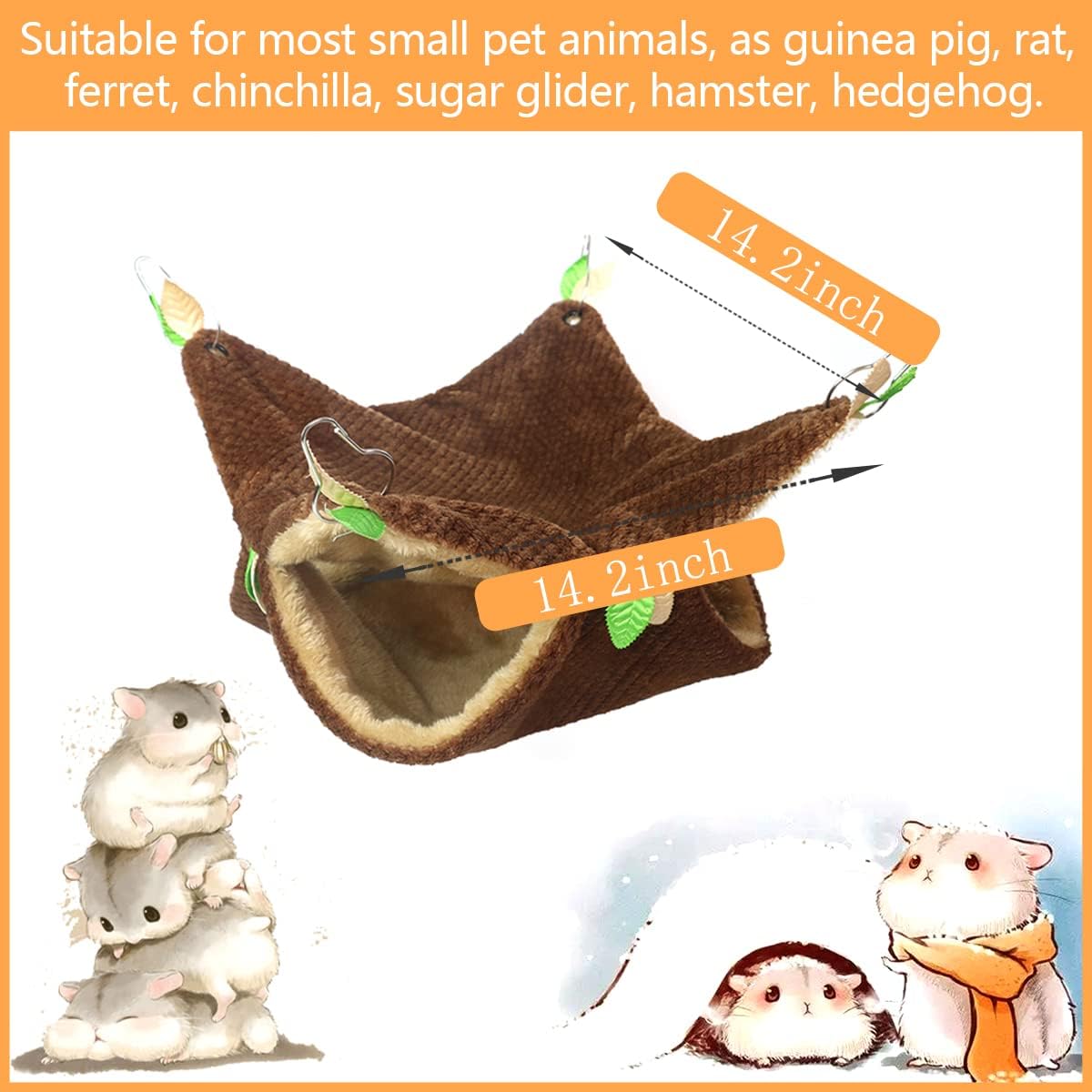 LEFTSTARER Guinea Pig Ferret Rat Hammock Toy Small Animal Cage - 3.Hammock - image 2