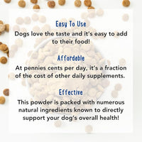 iHeartDogs 24-in-1 Adult Dog Multivitamin Daily+ Total Health Support Powder with Probiotics, Omega-3, Glucosamine, Mushrooms & Bone Broth - 60 Servings