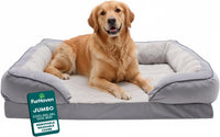 FurHaven Cooling Gel Dog Bed for Large Dogs - Jumbo / Granite Gray