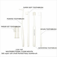 Dental Care for Pets - Dog Tooth Brushing Kit, Dog Toothpaste, Cat Toothbrush kit, Pet chew Toys, Dog Teeth Cleaning, 5 in 1 KIT for Large and Small Pets, Pets are Durable in Use !