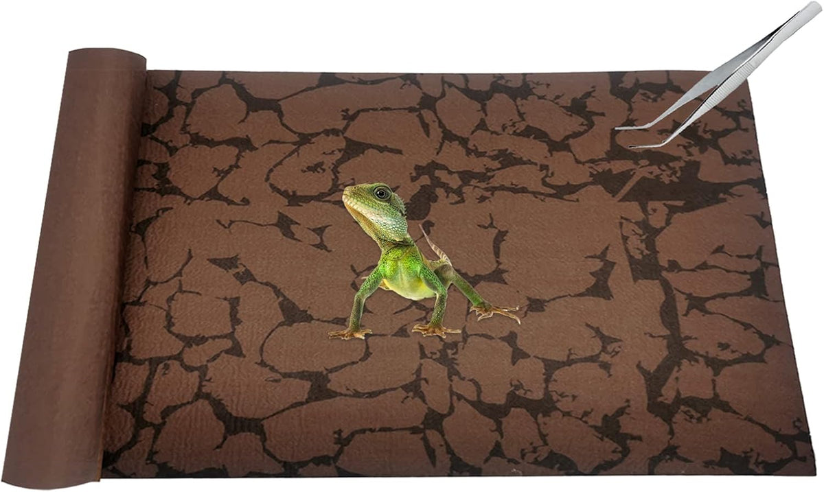 2 PCS Reptile Carpet Sand Mat Pet Terrarium Liner Lizard Bedding Mat - L:19.7"x39.3"(1Pcs)