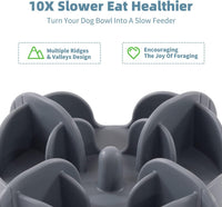 Jaoul silicone slow feeder insert for large breed dog bowls with suction cup base - view 4