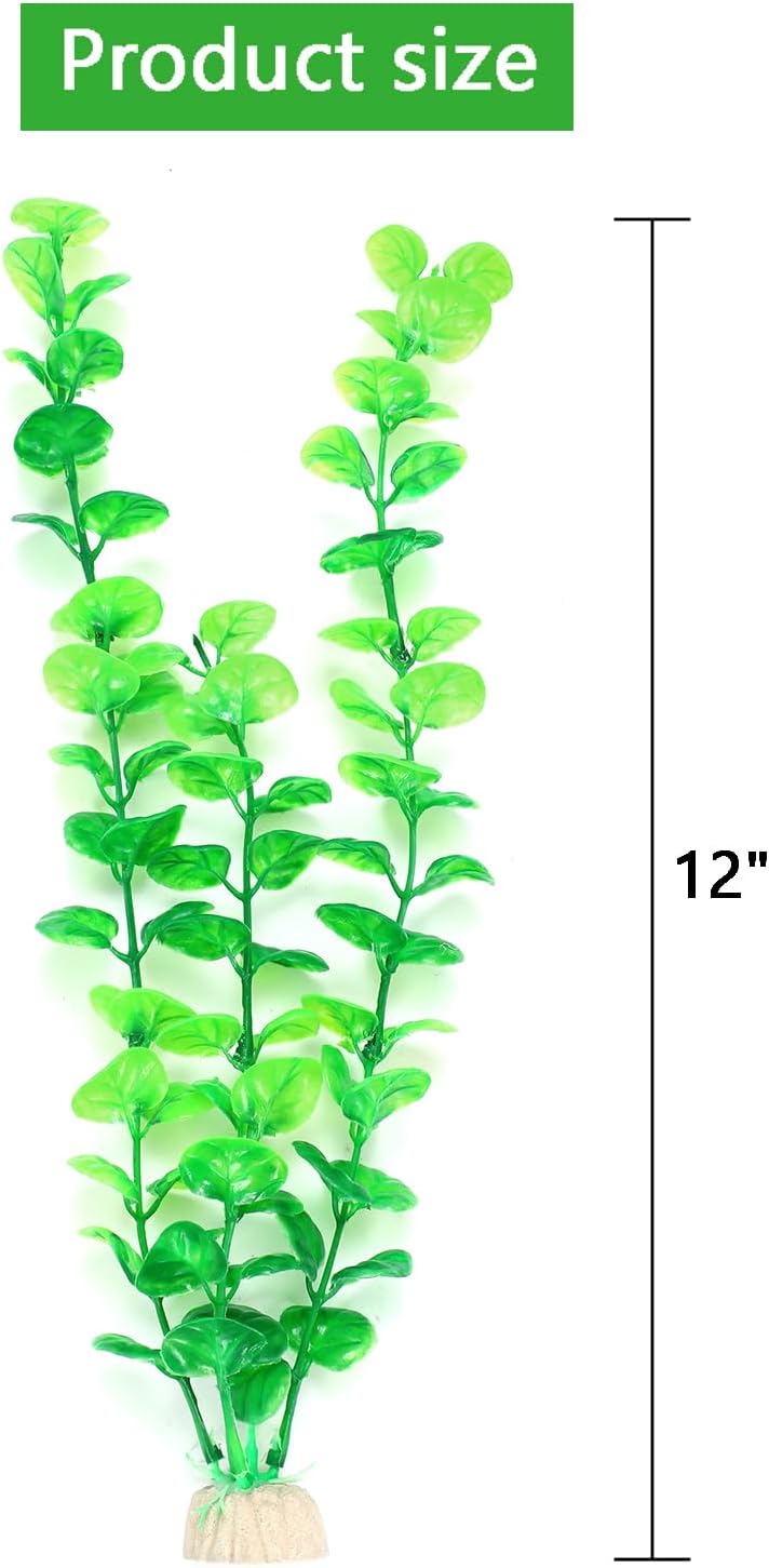 AQUANEAT Artificial Fish Tank Plants - Light Green - image 3