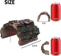 2 Pack Small Betta Log Resin Hollow Tree Trunk Ornament - Small - image 3