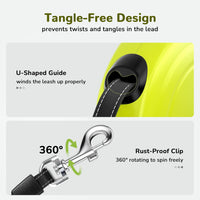 32ft Retractable Dog Leash with Reflective Strips - Green / 32ft | 110 lbs max - image 4