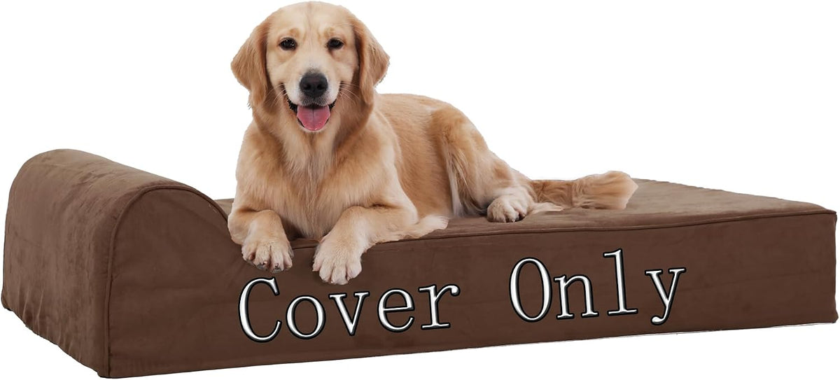 Orthopedic Dog Beds for Large Dogs - 60.0"L x 48.0"W x 7.0"TH / Premium Cover-Chocolate
