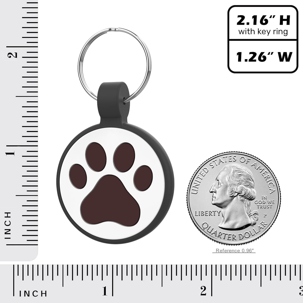 Personalized Dog Tag, Laser Engraving QR Code - Medium to Large Breeds - 1.25" / Black & Rose & Purple - image 2