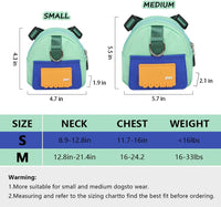 Dog Backpack Harness with Leash - Small / Green - image 3