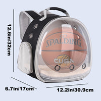 Portable Small Animal Backpack Travel Breathable Pet Carrier Bag - Black / Backpack - image 3