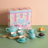 Sweejar porcelain tea set for little girls in pumpkin shape with teapot, cups and saucers - view 14