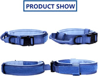 Tactical Dog Collar Adjustable Military Nylon Dog Collar with Control - Small (Pack of 1) / Dark blue SET(collar+leash) - image 2