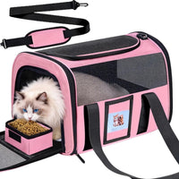 Soft Cat Carrier, Small Dog Bag Soft-Sided Cat Carriers - Pink / 13.0"L x 13.0"W x 20.0"H