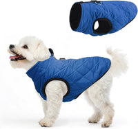 Winter Dog Vest Coat with Harness Built in – Essentials for Dogs - #2 Blue-Gloss / M(Chest 16.5")-Regular