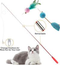 Cat Toys for Indoor Cats, 13 Packs Interactive Cat Wand Toy Set – Essentials for Cats - Multicolor / 11 Packs C - image 2