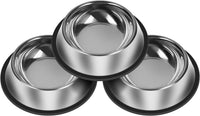 Serentive 3 Pcs Metal Dog Bowls for Small Dogs - 36 oz / Classic