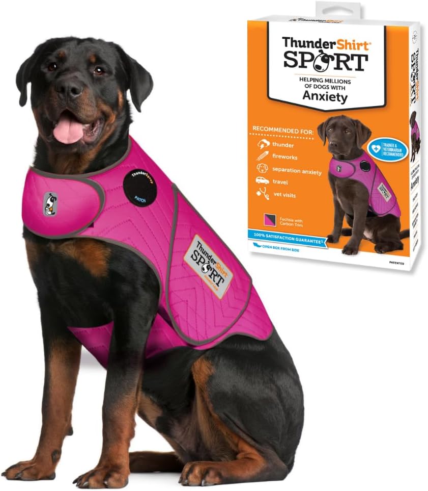 ThunderShirt for Dogs Calming Anxiety Vest, Platinum Sport - XX-Large / Fuchsia