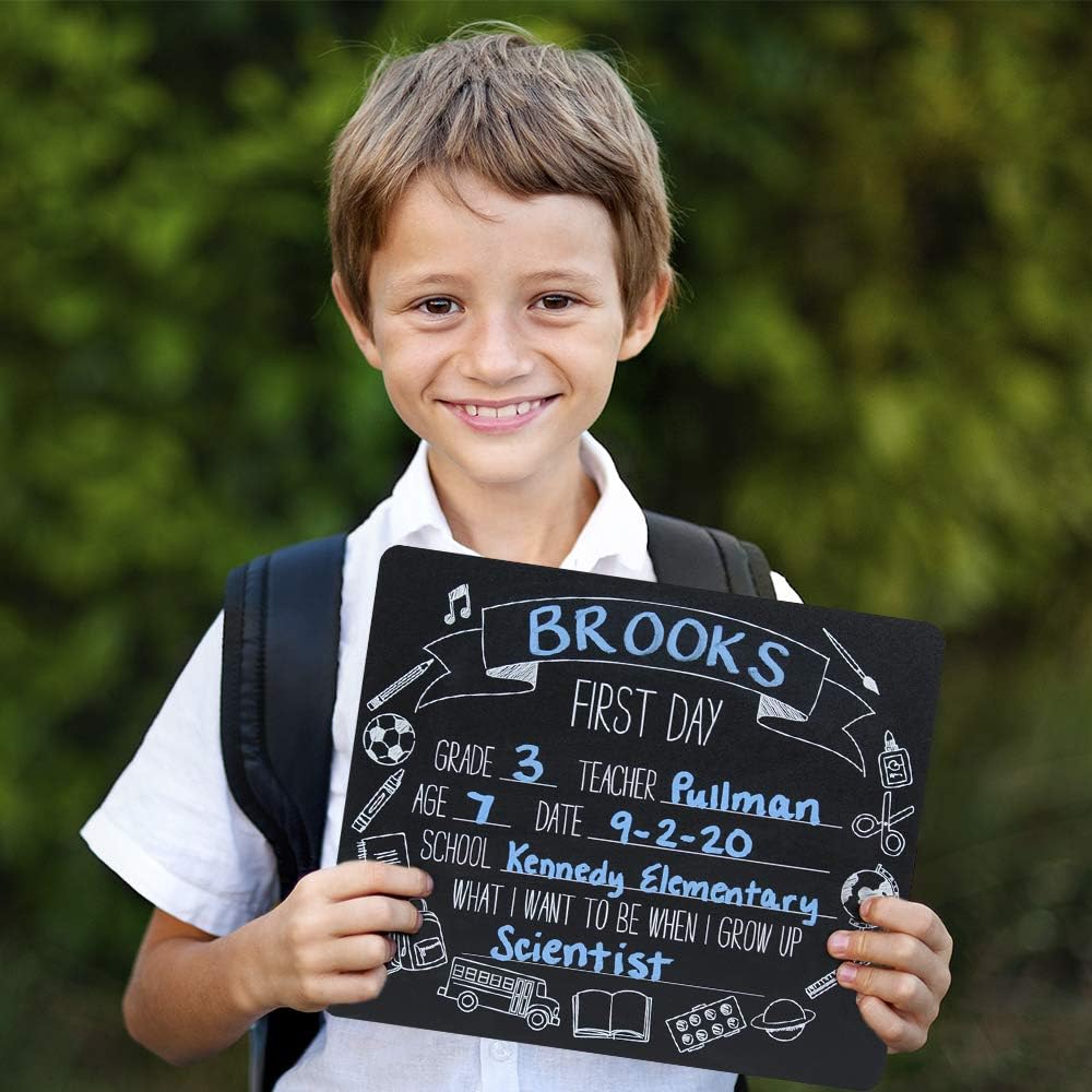Canopy Street first and last day of school dry erase sign set in notebook design, 10 x 12 inches - view 7