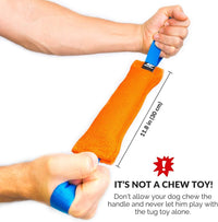 Bull Fit K9 Dog Bite Tug Toy with 2 Strong Handles - Orange - image 4