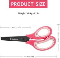 Asdirne blunt tip kids scissors, 13.5 cm, with stainless steel blades and soft grip handle - view 8