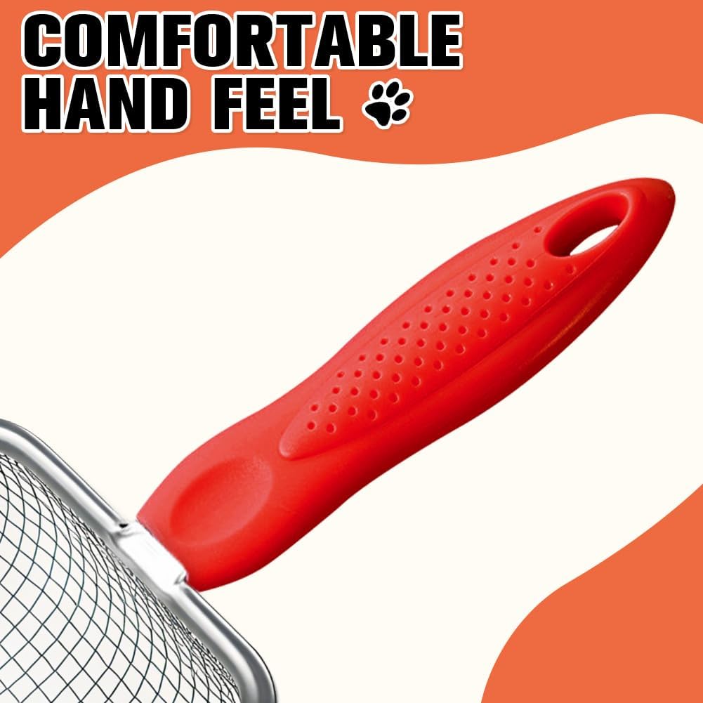 Cat Litter Scoop, Sturdy Litter Cleaner Corner Shovel - 1 pcs / Red - image 3