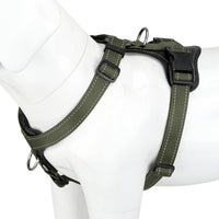 Plutus Pet No Pull Dog Harness with Leather Accents - S / Ranger Green