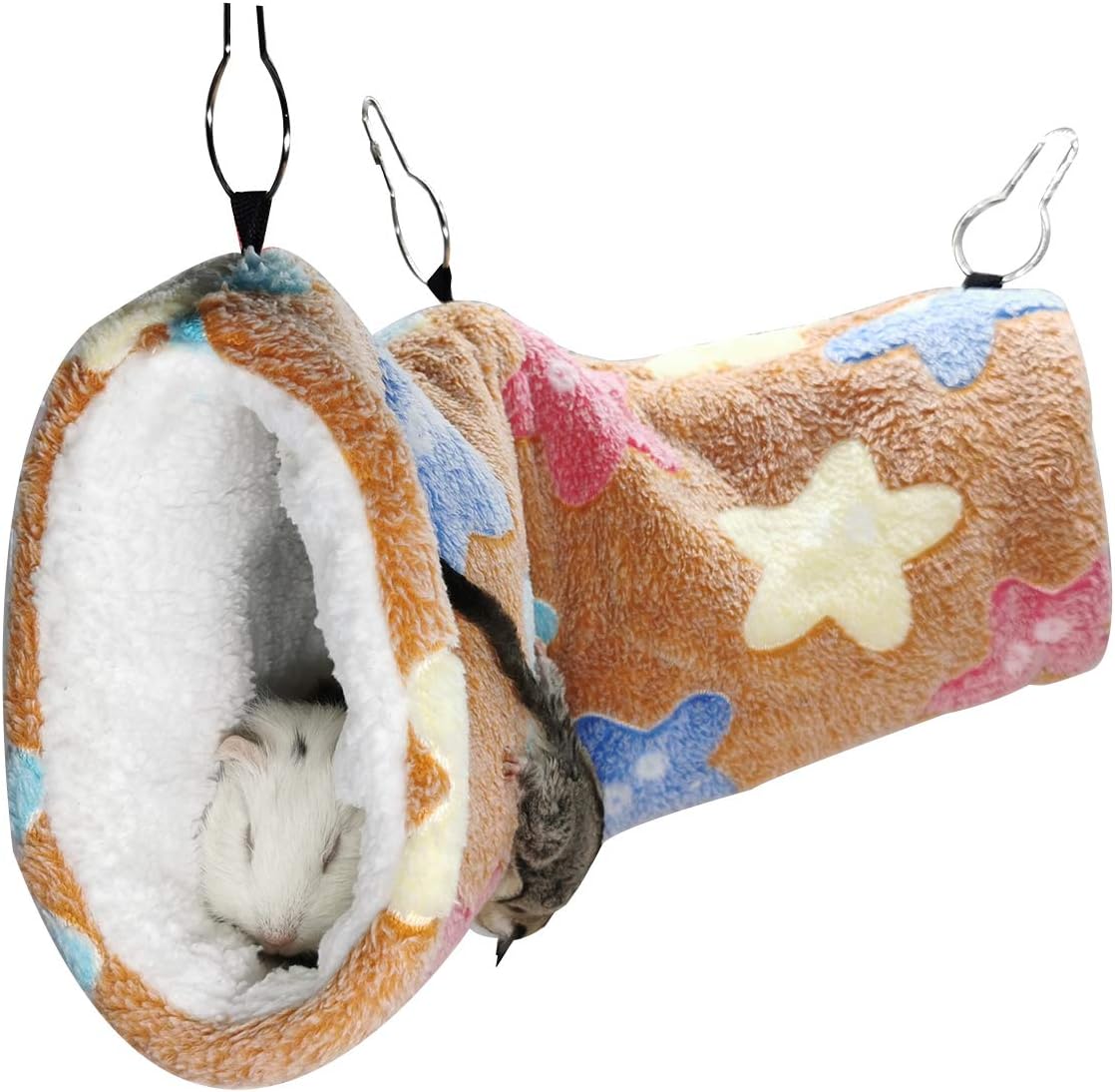 LEFTSTARER Guinea Pig Accessories Sugar Glider Cage Accessories - brown-star / Star