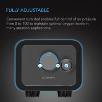 AC Infinity Air Pump One-Outlet Adjustable Oxygen Pump Kit with Tubing - 45 GPH (2.8 L/M) - image 3