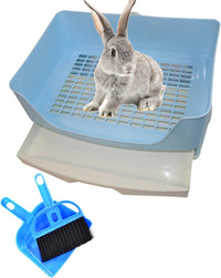 PINVNBY Large Rabbit Litter Box - Blue