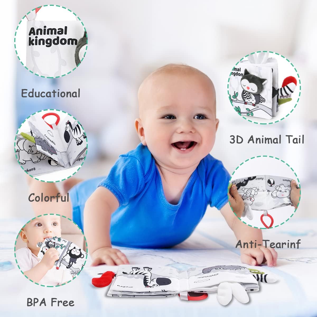 Vicloon Baby Soft Cloth Books - Forest Animals - image 4