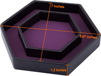SIQUK Dice Tray with Lid Hexagon Dice Rolling Tray Dice Holder – Fun for Kids & Family - Purple - image 3