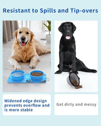 Collapsible Portable 2-in-1 Dog Bowl - Blue - image 2