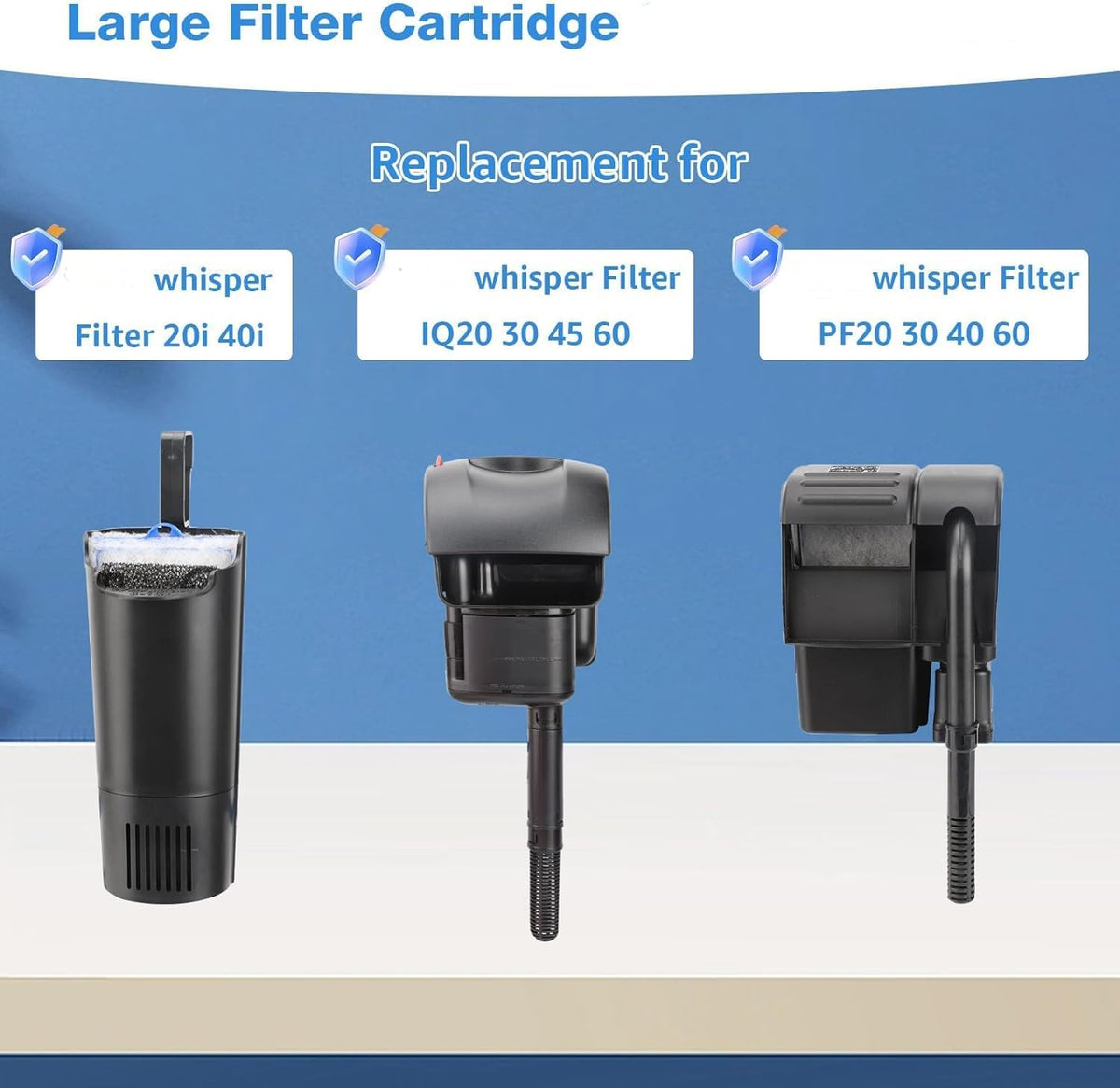 xbbwmrs 12-Pack Large Aquarium Filter Cartridges Compatible - L-12 Count - image 2