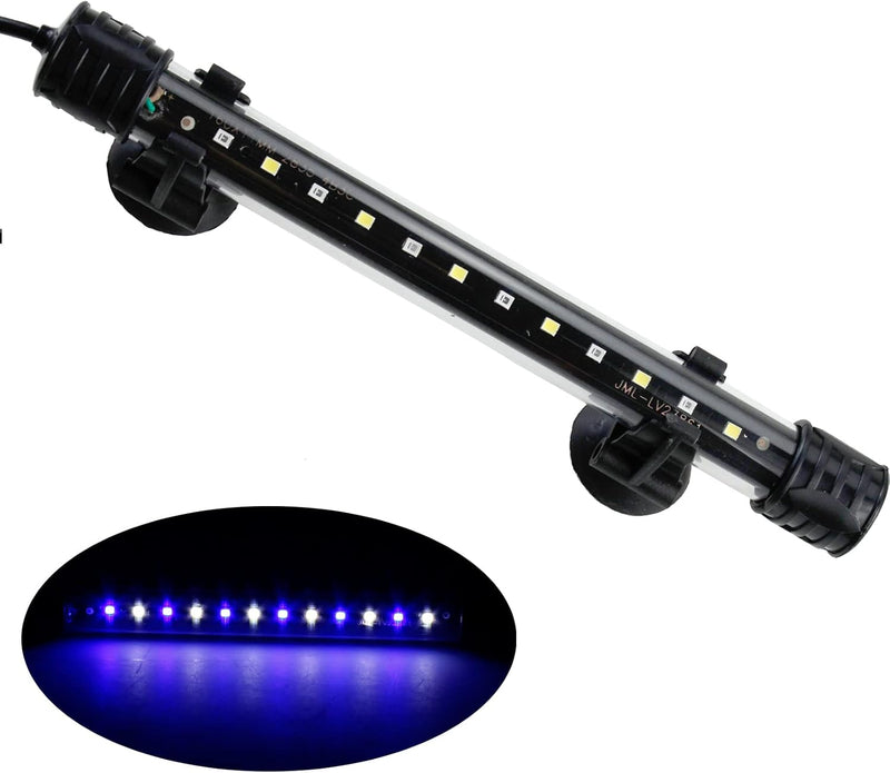 AQUANEAT Aquarium LED Submersible Light 7.5 Inch Underwater Fish Tank - White & Blue