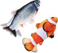 Tocirelo Cat Toys Flopping Fish with Catnip - Carp+Clownfish