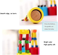 Berry President wooden giraffe push puppets, 3 pack of colorful collapsing toys - view 7