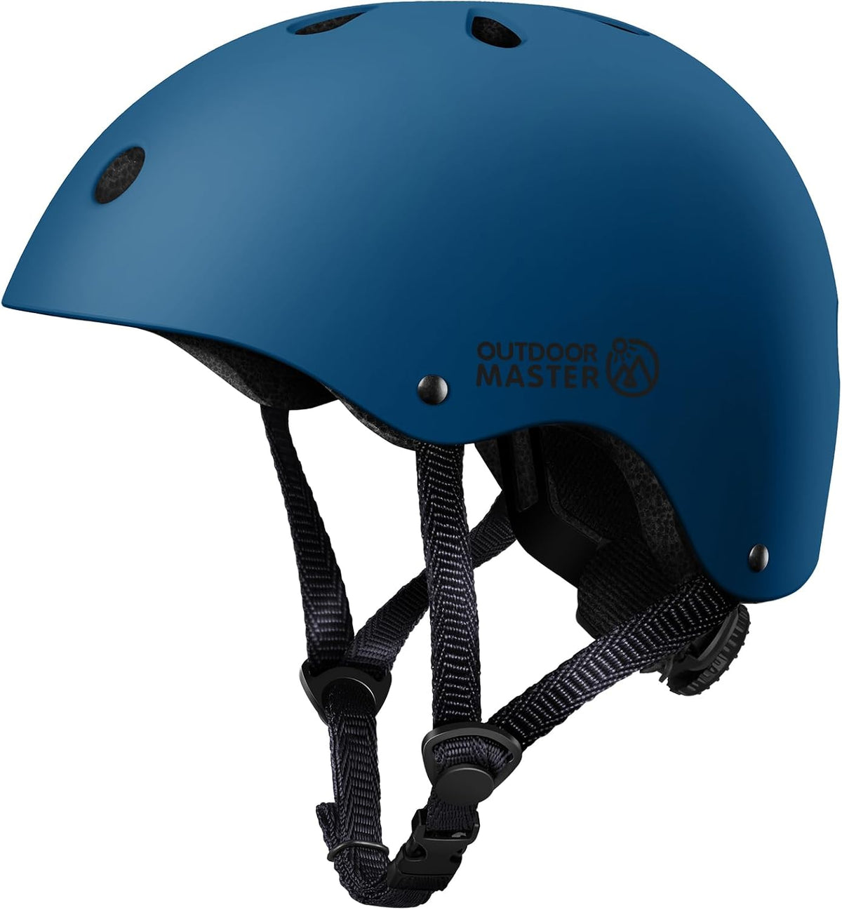 OutdoorMaster Kids Bike Helmet, Adjustable for Cycling & Skating – Fun for Kids & Family - Matte Navy / Large: 21.7-22.8 in. / 55-58 cm