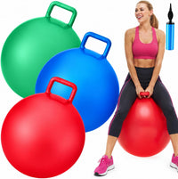 Lewtemi 3 Pcs 29" Hopper Ball Handle, Gradient Red - 29" / Red, Blue, Green