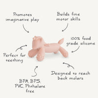 mushie Silicone Baby Teether Toy - Unicorn Figurine - image 2