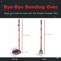 Pooper Scooper for Dogs, Heavy Duty Long Handle Rake - 2 Piece Set - Standard - image 2