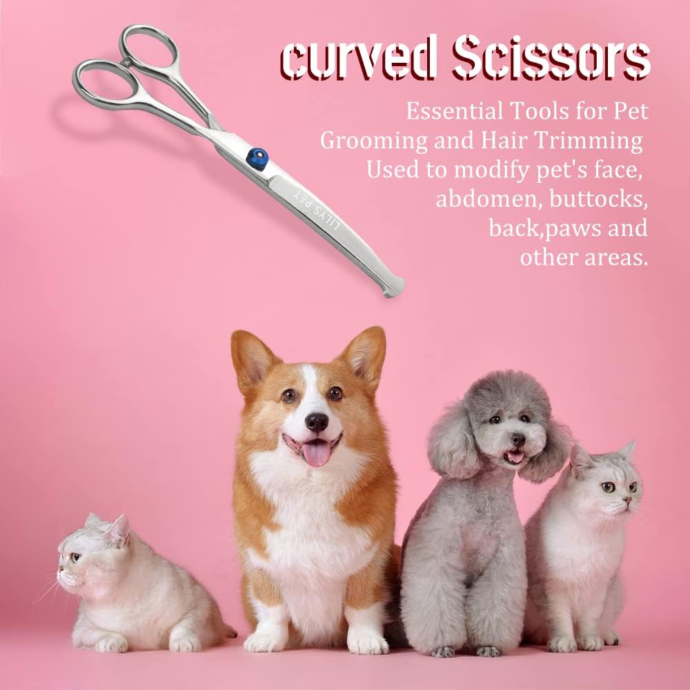6.5" Right-handed Pet Round-Tip Grooming Stainless steel Safety - image 2