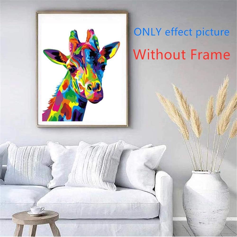 Komking paint by numbers kit for adults, colorful wolf design on 16x20 inch canvas - view 14